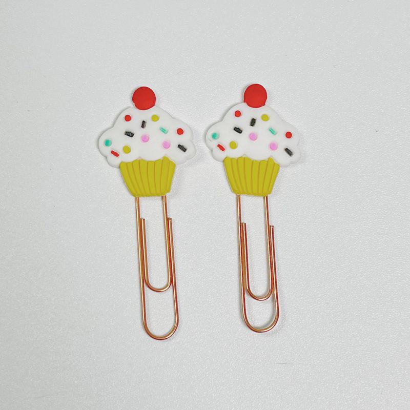 Rose Gold Creative Cartoon Metal Paperclip – Cute Irregular Bookmark Gift for Students