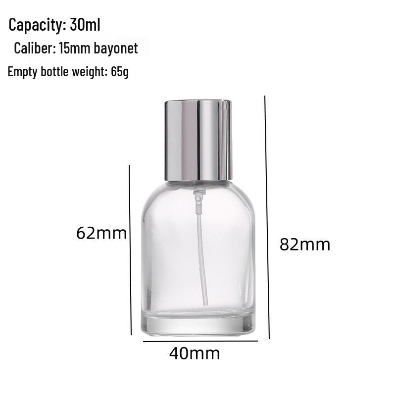 Portable 15-Slot Transparent Glass Perfume Spray Bottle