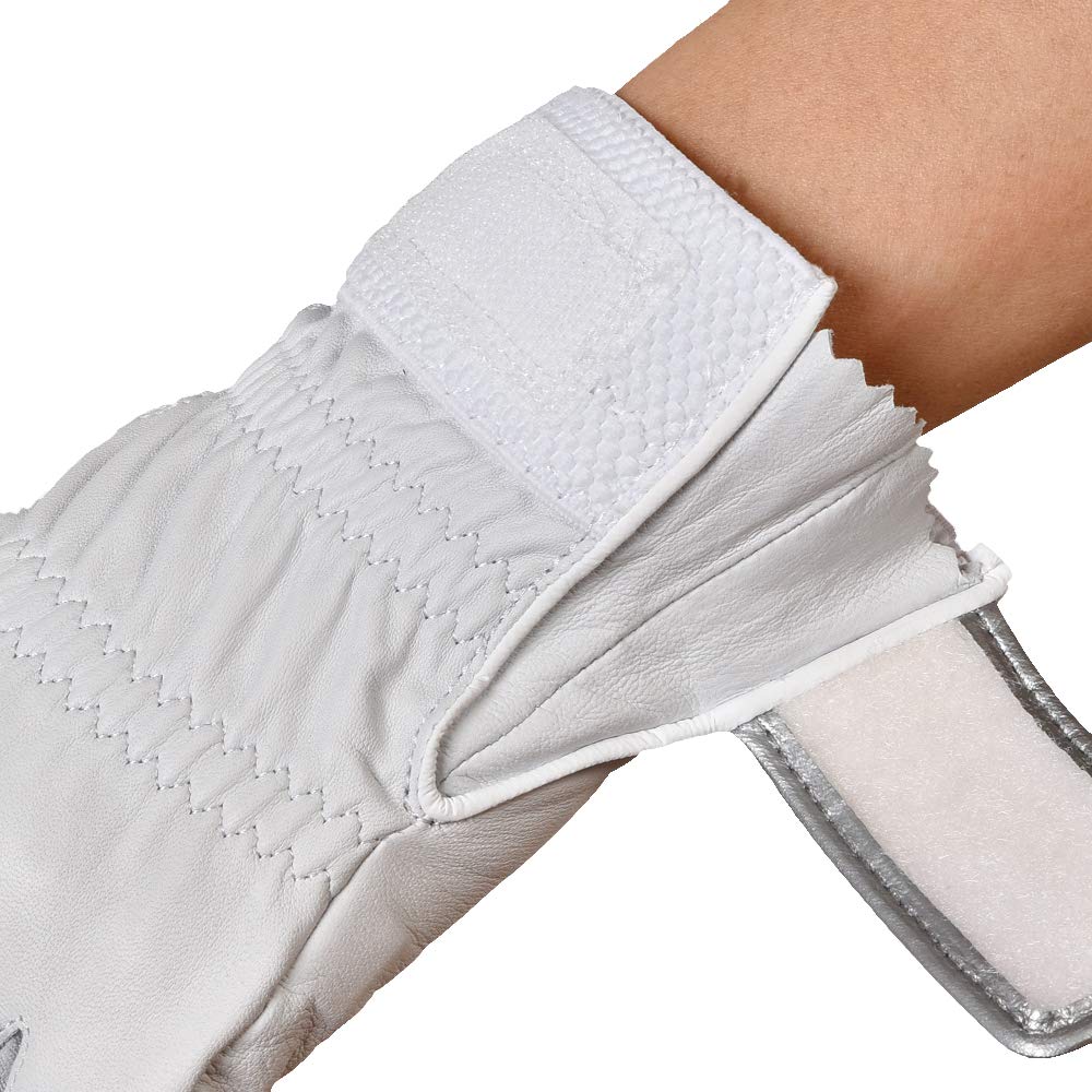 Zasler Soft Sheepskin Rescue and Firefighting Large ZFG-17 Gloves, White,