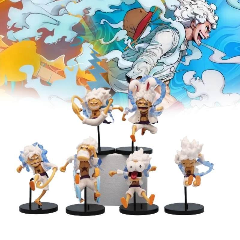 Funny Pirate King Monkey D. Luffy Q Version Action Figure Set 6 Different Forms