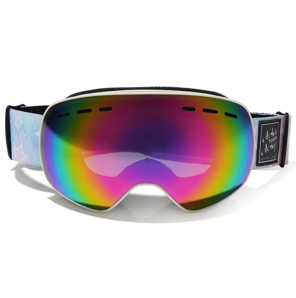 Acrace Ski Snowboard Junior and Child Snow Glasses UV Wide Field of One Size Fits 6 Kids' Goggles, Dual-Layer Lens, Goggles, Goggles, Compatible,