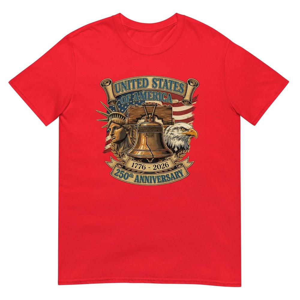 Patriotic Eagle And Flag 250 Years American 4th Of July Kids TShirt S