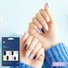 Warm-Tone Nail Stickers 24pcs | Self-Adhesive Strips, Caramel&Plaid Mix, Quick 5-Min Manicure