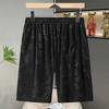 Men's Plus Size Bamboo & Butterfly Print Casual Shorts, Elastic Waist Pants (4XL-10XL)