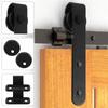 ABBY-Cabinet Sliding Barn Door Hardware Kit Super Mini Sliding Door Hardware Hardware Kit Top Mount Hanger Track Closet