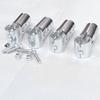 4pcs T-Shape 25mm Round Tube Connector Stainless Steel Fence Fixed Buckle with Bolt And Nut for Construction And Engineering