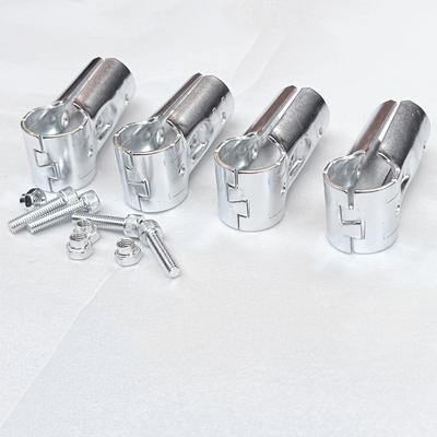 4pcs T-Shape 25mm Round Tube Connector Stainless Steel Fence Fixed Buckle with Bolt And Nut for Construction And Engineering