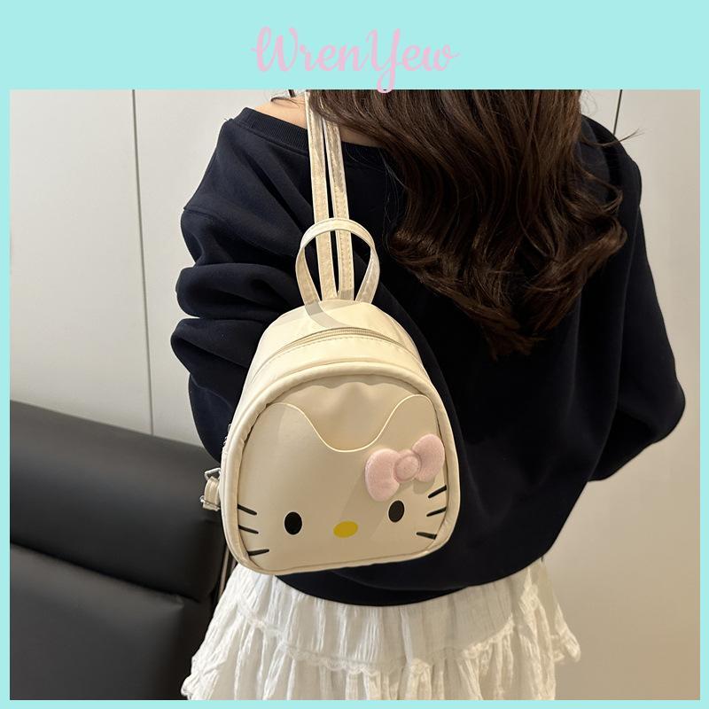 Mochila Pequeña Moderna de Hello Kitty con Forro de Poliéster y Bolsillo Interior para Teléfono