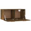 Wall Mounted Cabinet in Smoked Oak Finish 80 x 35 x 36.5 cm Particleboard