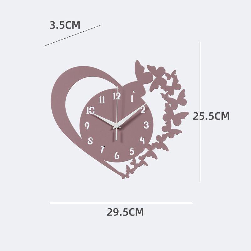 

New Love Butterfly Garland Wall Clock Silent Acrylic Clock Creative Clock Living Room Dining Room Clock