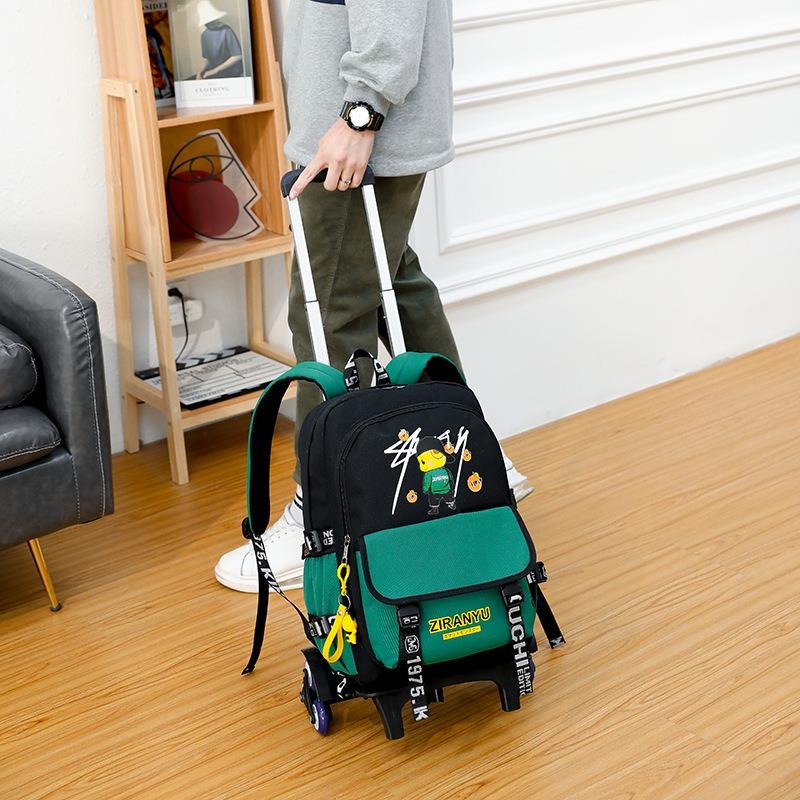 School Bags Roller Student Backpack 6 Wheels (30*15*45CM)ZRY1236