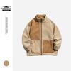 Men's Retro Japanese Patchwork Color Block Jacket - Spring/Autumn Loose Fit JK5999