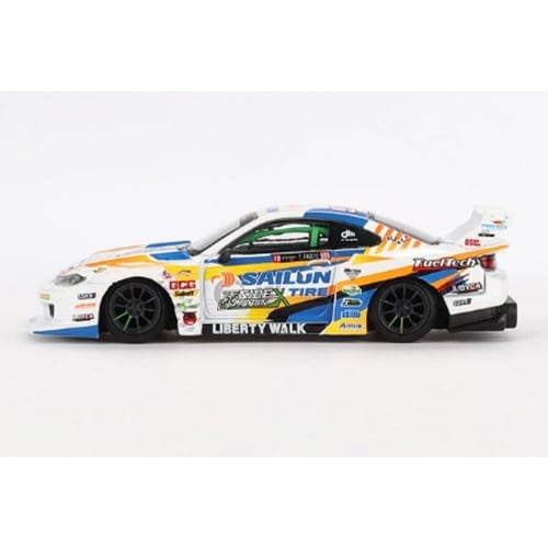 MINI GT 1/64 Scale Nissan Silvia (S15) LB-Super Silhouette #555 2023 Formula Drift Japan (Right-Hand Drive) Finished Model MGT00895-BL