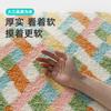 Flocked Non Slip Bathroom Mat Super Absorbent Quick Dry Shower Rug Machine Washable Soft Bath Floor Mat for Home Door Mat