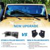For Jeep Wrangler JK JKU A-Pillar Light Mount Kit Aluminum Hood Ditch LED Pod Brackets Windshield Mounting Bracket 2007-2018