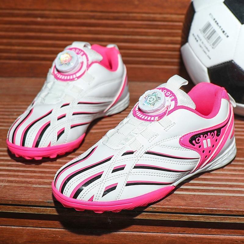 New children's football shoes boys broken nails glue nails young girls students children rotating button training shoes