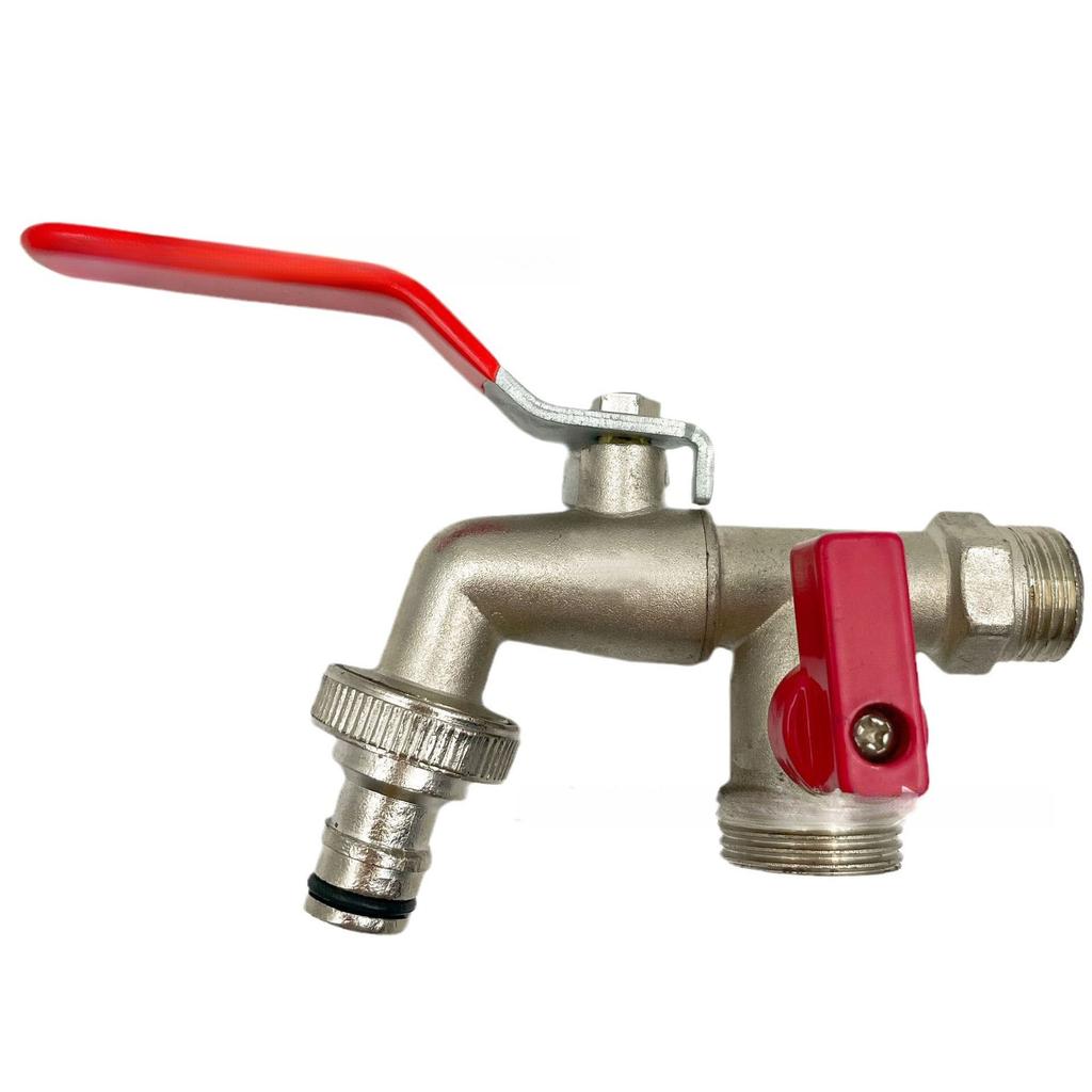 Garden Tools Brass Water Faucet 1/2" Outside & Inside Used Easy Turn On/Off Lever Handle Watering Supply Taps Ball Valve
