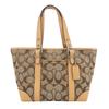 Used Handbag Signature 6043 Canvas/leather Beige Brown Mini