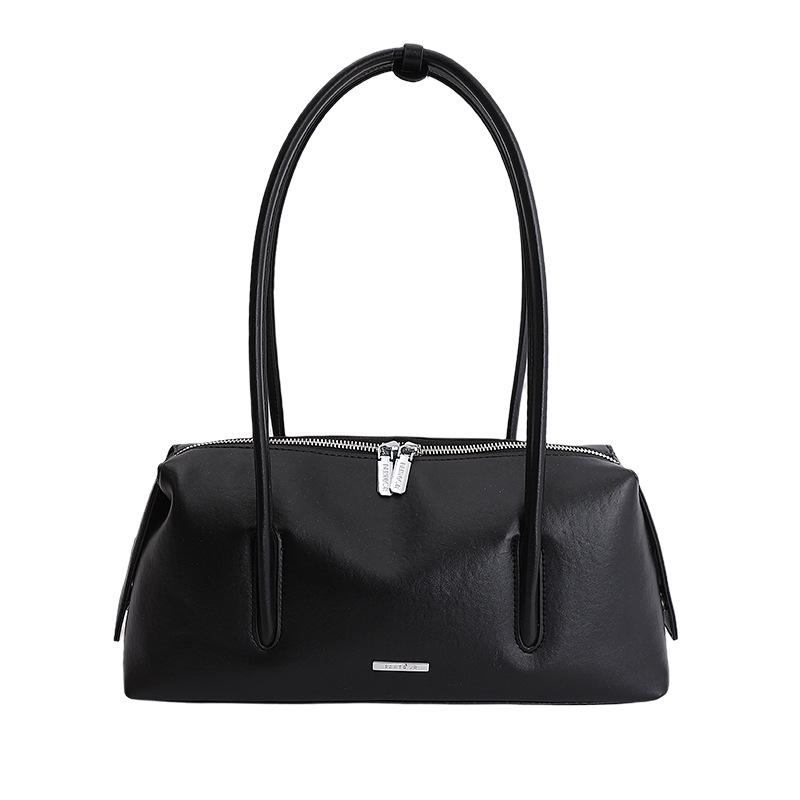 Women's Retro Versatile Underarm Baguette Handbag - Large Capacity, Simple Commuter Shoulder Bag