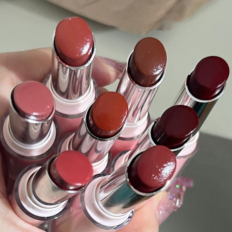 Herorange Water Gloss Mirror Lipstick Jelly Transparent Lip Stick Moisturizing Long-Lasting Solid Lip Gloss Makeup