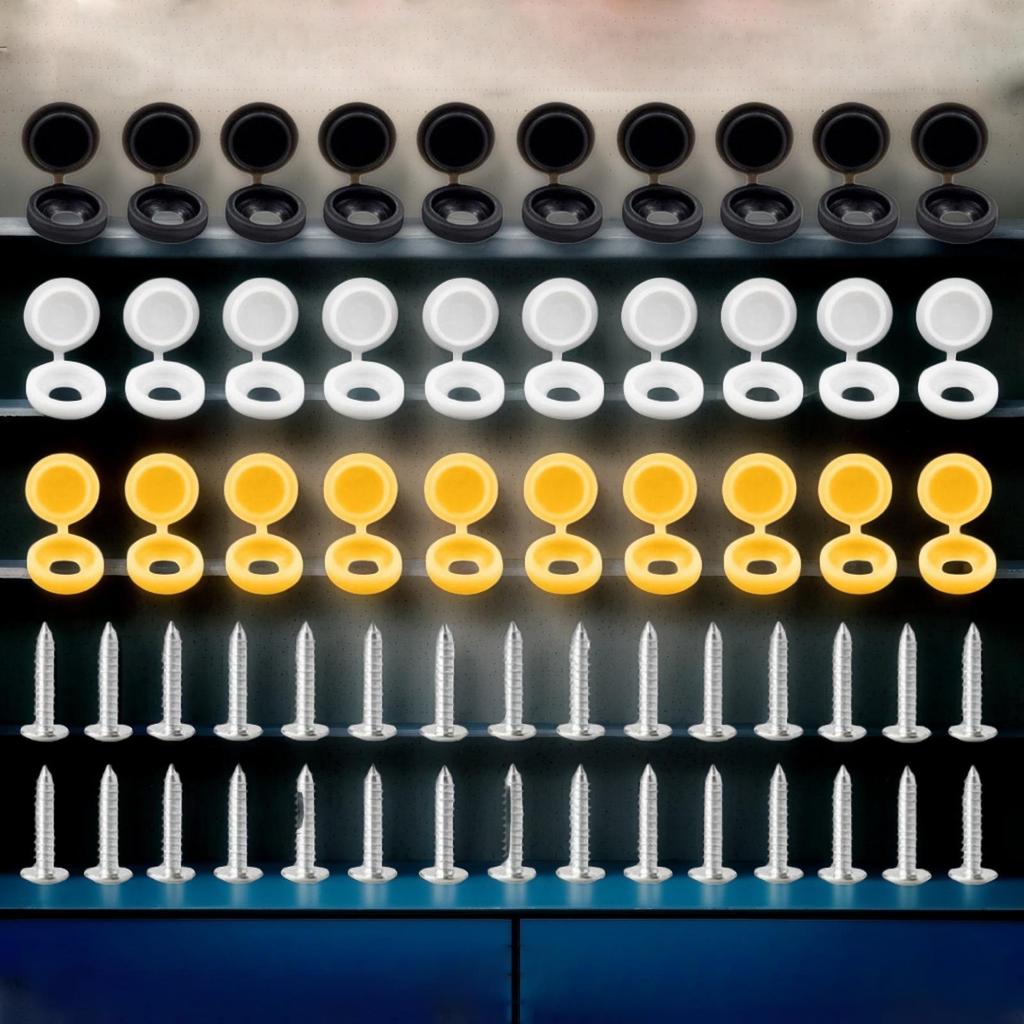 60pcs Screw Caps Quick Hinged Nails Cover For Home Improvement Hardware Cabinet Wire Management 3mm-5mm Screws