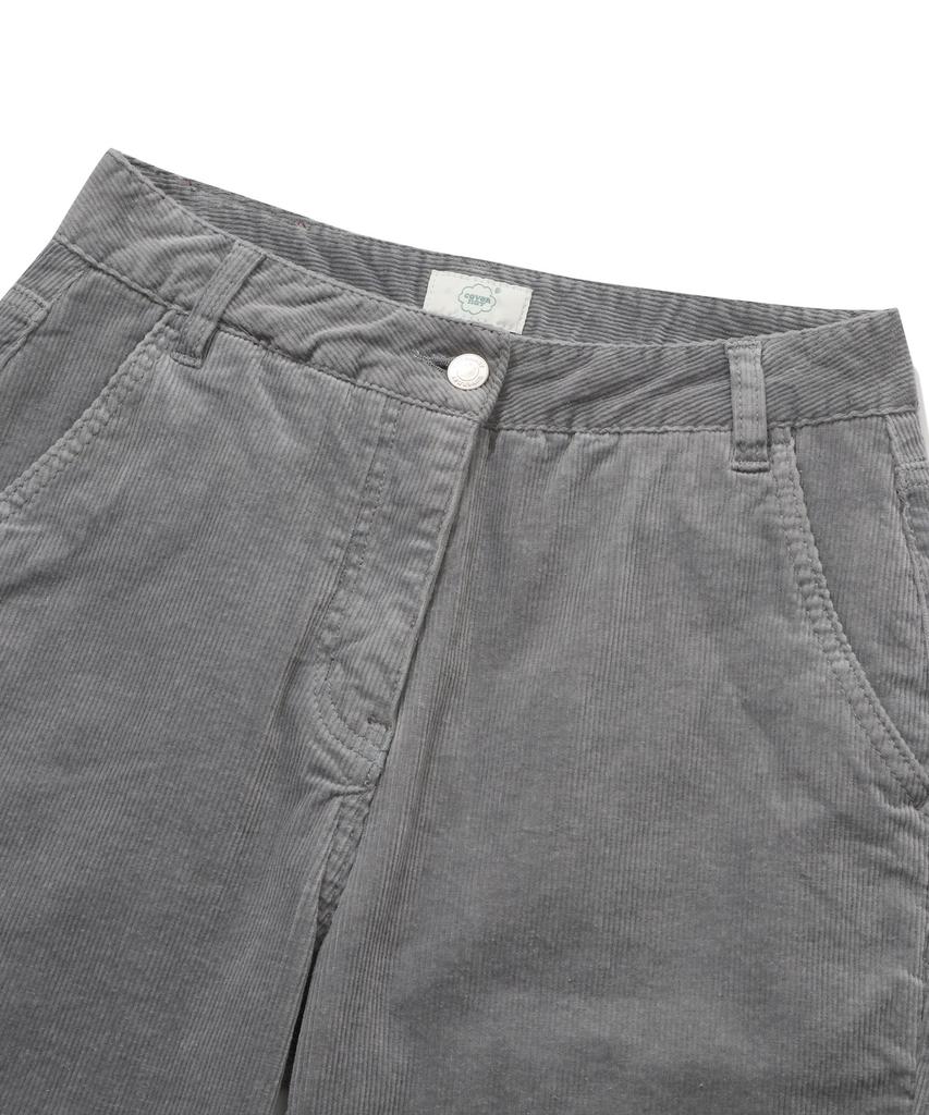 COVERNAT WOMAN Semi Bootcut Corduroy Pants Ash Blue