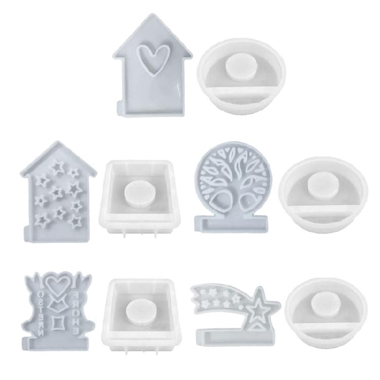 Rabbit Silicone Mould Candlesticks Plasters Gypsum Aromatherapy Candle Holder Molds