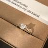 925 Sterling Silver Heart Cut CZ Solitaire Ring for Women Dainty Engagement Promise Ring Minimalist Fine Jewelry for Women
