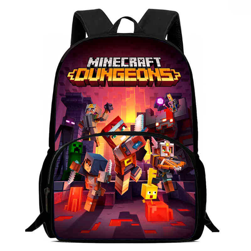 Minecraft Printed Backpack Children'S Elementary School Bag