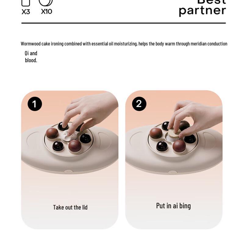 PGG Bian Stone Abdominal Massager & Warming Belt with Moxibustion