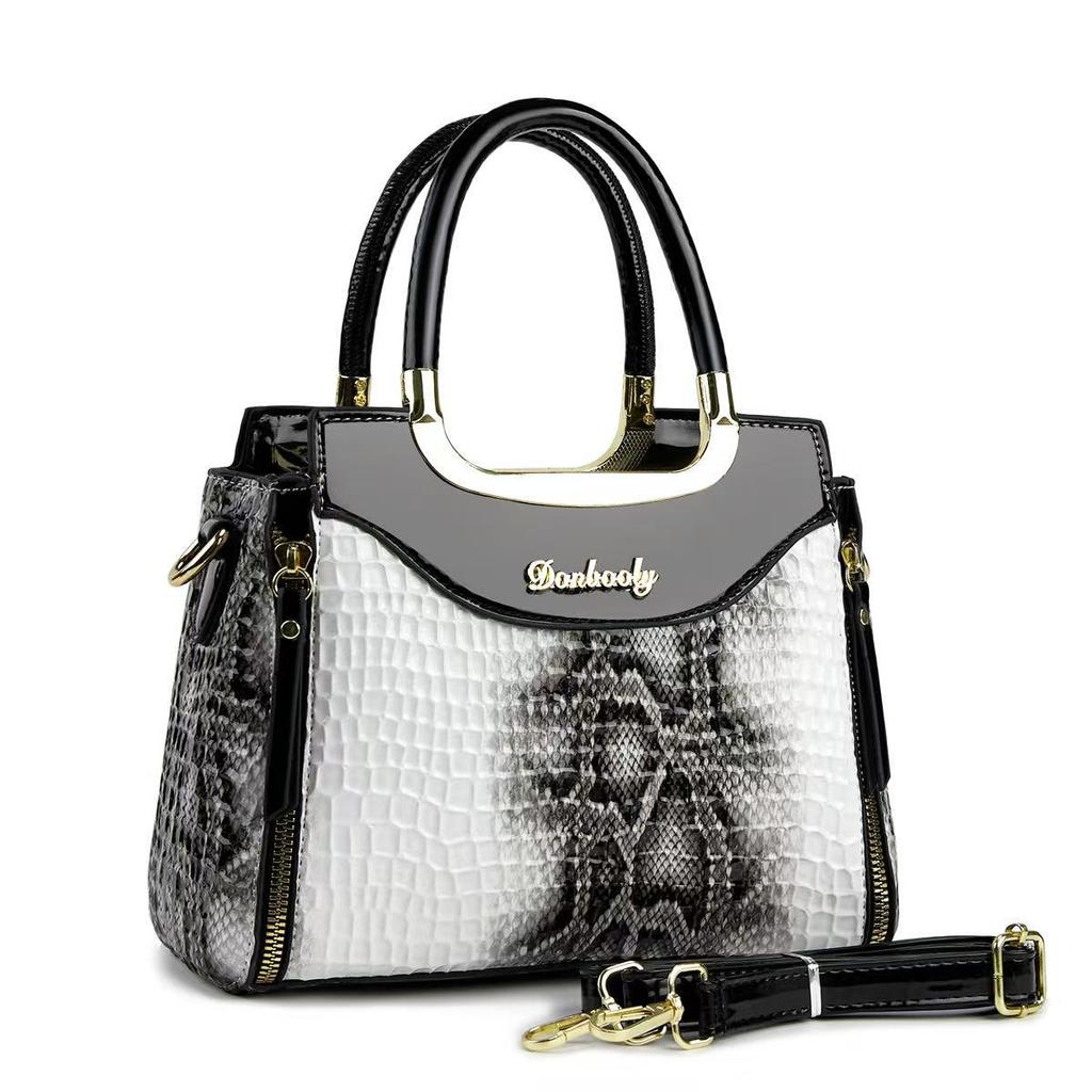 Women‘s Crocodile Pattern Tote Bags with Top Handle Crossbody Purses Handbag and Purse Faux Patent Leather Top-handle Work Shoulder Satchel for Women