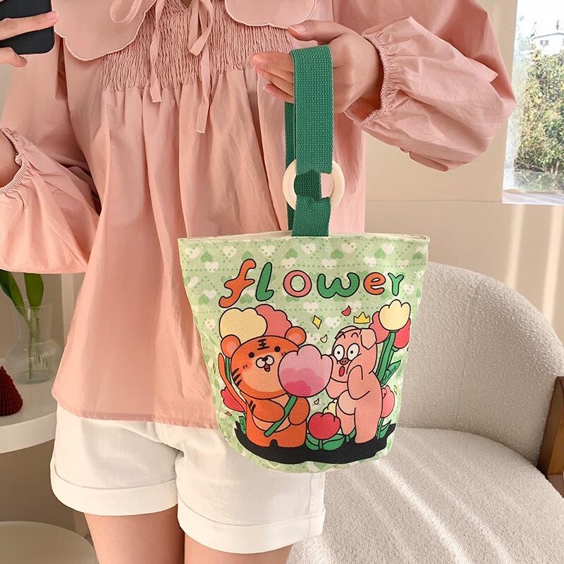 Набор сумок-тоут из холста Fumai De с милыми поросятами