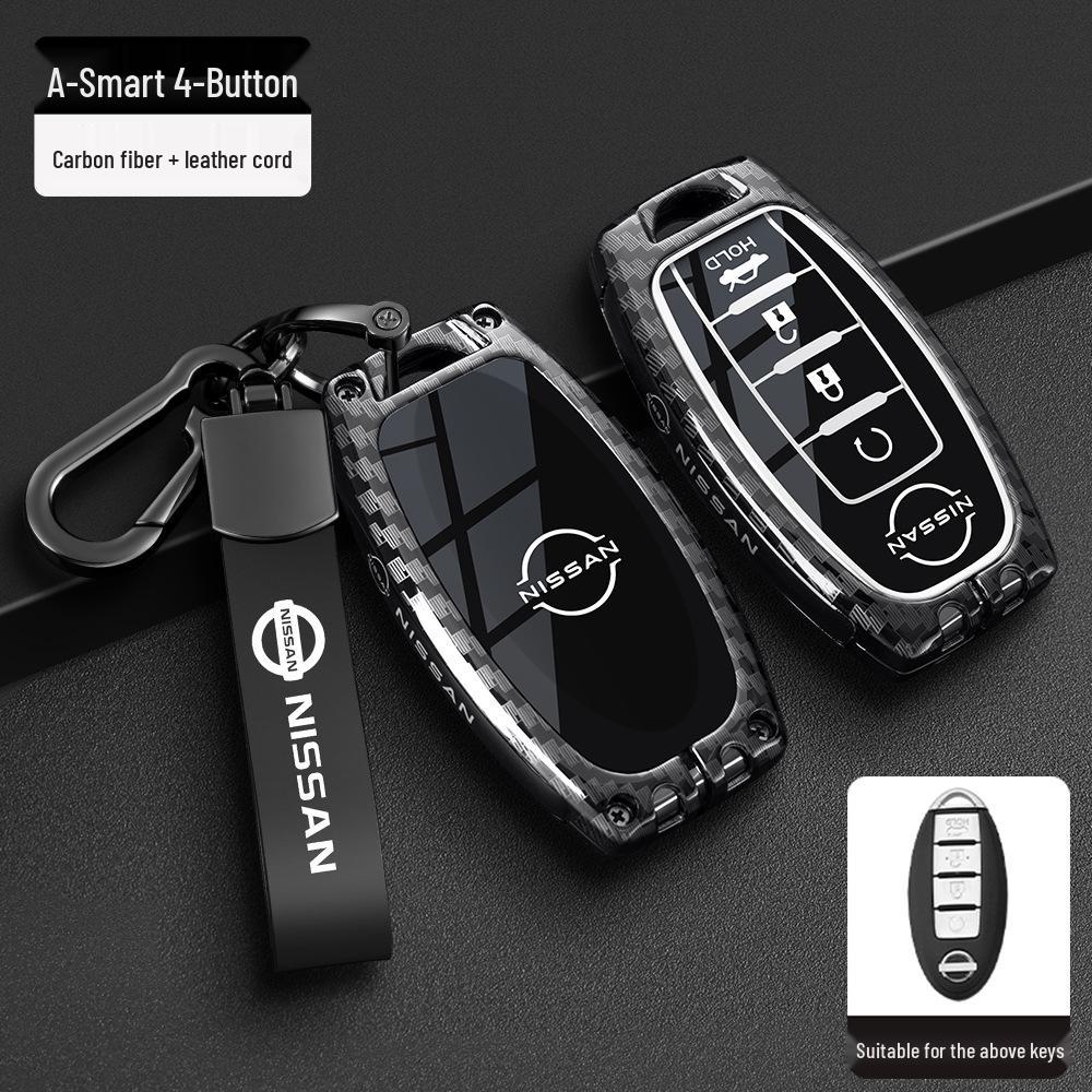 Nissan Schlüsseltasche Abdeckung: Passt für neue Sylphy, Teana, Tiida, Qashqai, X-Trail, Bluebird Modelle, Inklusive Schlüsselanhänger für Männer