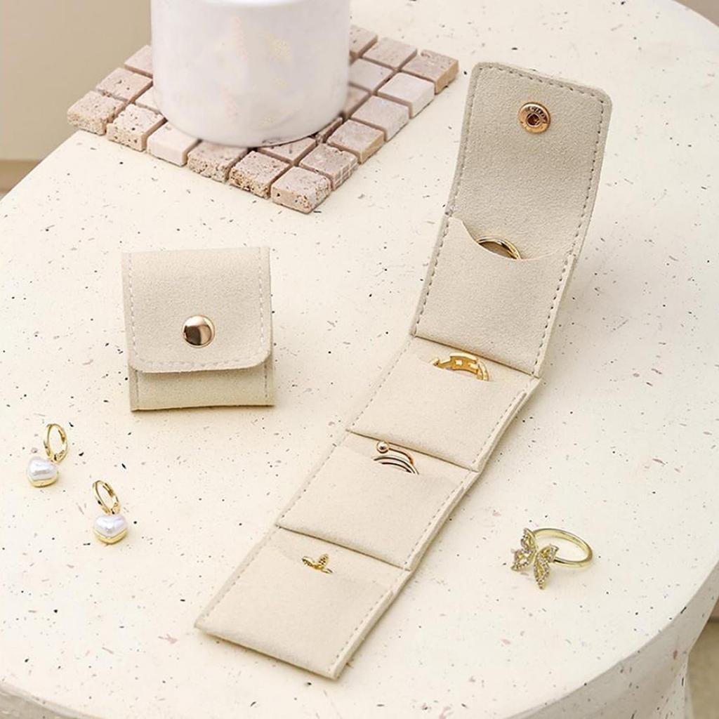Travel Jewelry Bag, Travel Jewelry Roll Bag With Buckle, Portable Foldable Travel Jewelry Organizer Case, Small Jewelry Box