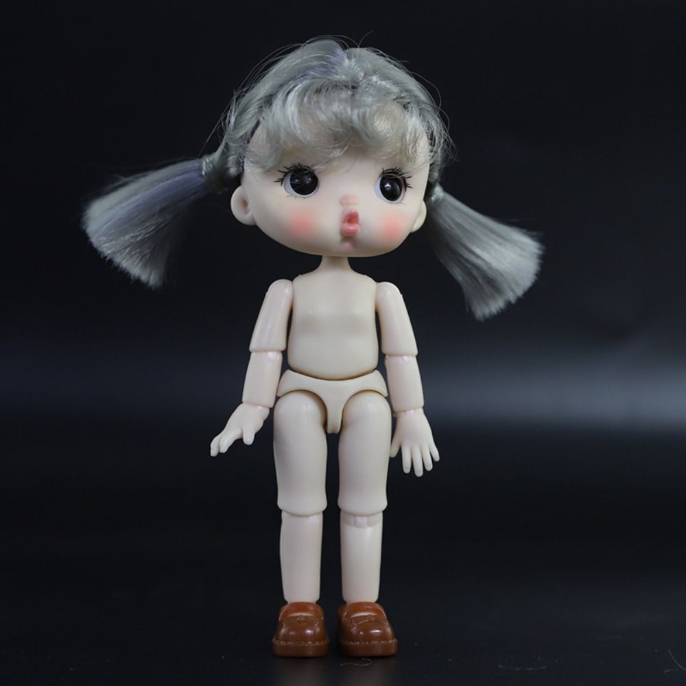 Cute Expression Face BJD Semi-finished Toys Expression Girl Nude Nude Body Doll Movable Joints Doll