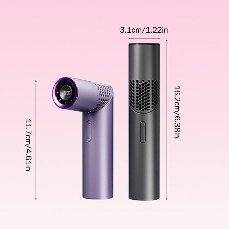 Portable Handheld Turbo Fan,3 In 1 Rechargeable Mini Fans,Up To 12 Working Hours,1-199 Speed,Digital Display,