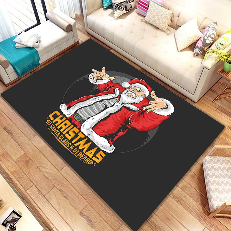 Covor de zonă din poliester imprimat HD de Crăciun Covor de yoga Covor pentru living Sufragerie Dormitor Dormitor Home Decor Alfombra Dropshipping