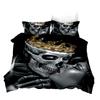 Skull Love 3D Digital Printing Three-Piece Set, Quilt Cover Pillowcase Two-Piece Set