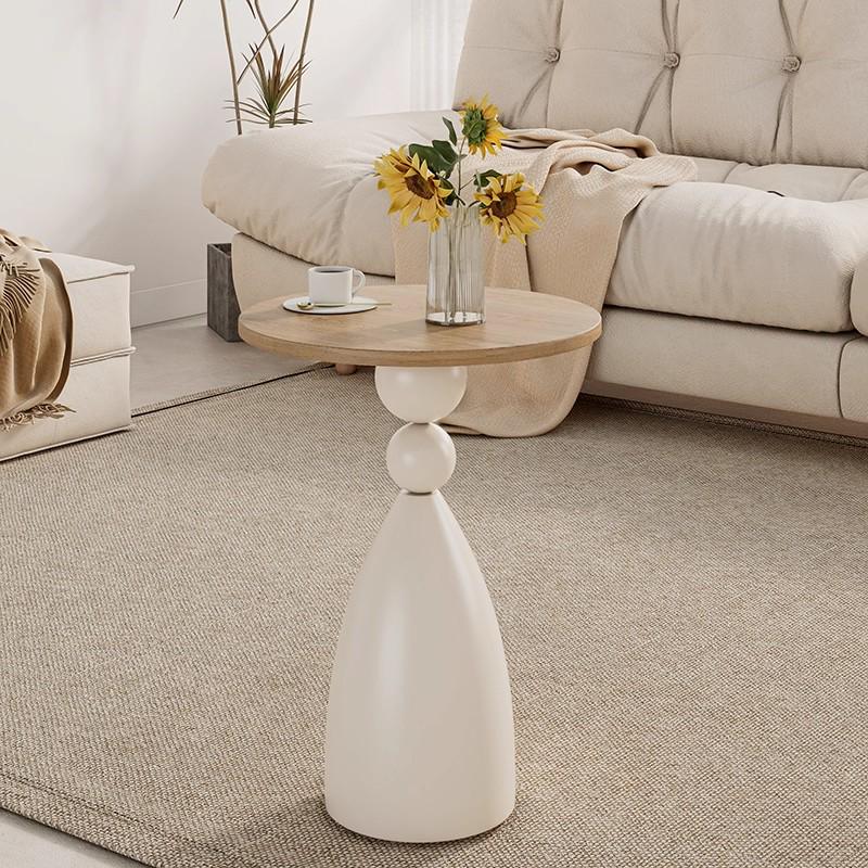 French Retro Solid Wood Side Table for Living Room or Bedroom