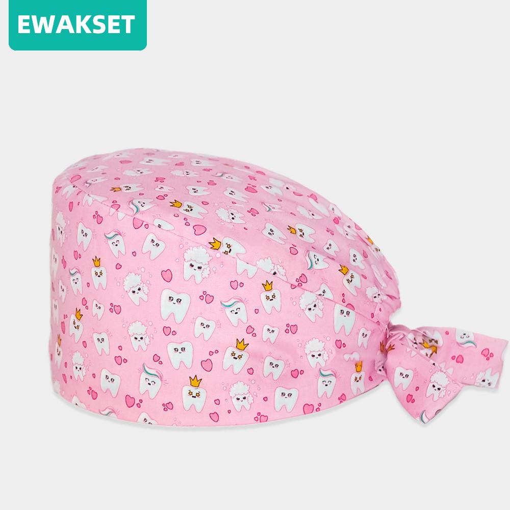 Dental Clinic Scrubs Caps with Sweatband Dentist Work Scrubs Beauty Work Hats Lab Nursing Scrubs Cap Gorro Enfermera