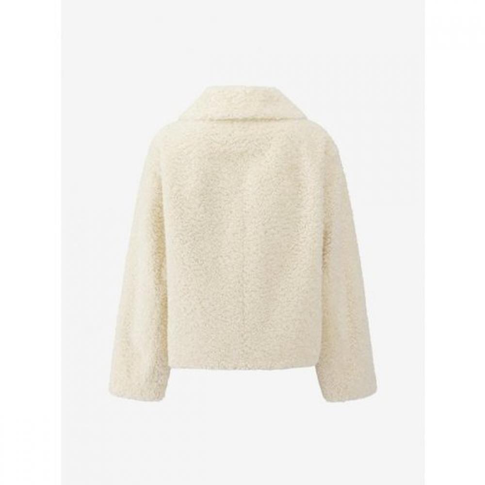 Cc Collect Fur Jacket With Metallic Toggle Decoration C254psj611