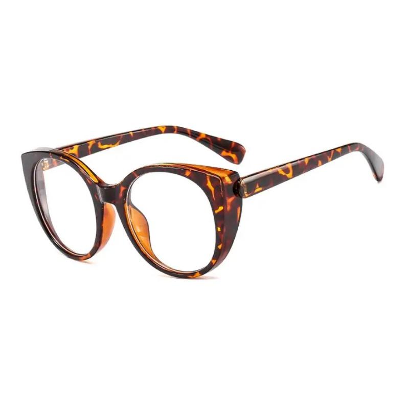 Nearsighted Glasses Women Myopia -0 to -6.0 Round Cat Eye Anti Blue Light Oversized Prescription Glasses