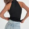 2026 Summer Off-Shoulder Metal Decor Cut-Out Tank Top for Women