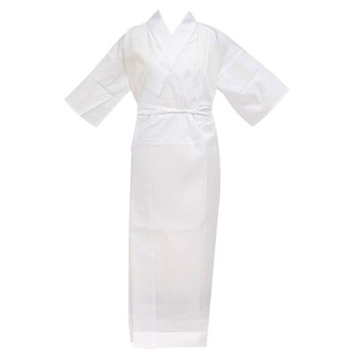 [KYOETSU] [Kyoetsu] Washable Nagajuban (undergarment for Kimono), Plain, with Ro-collar, for Women (M, White)
