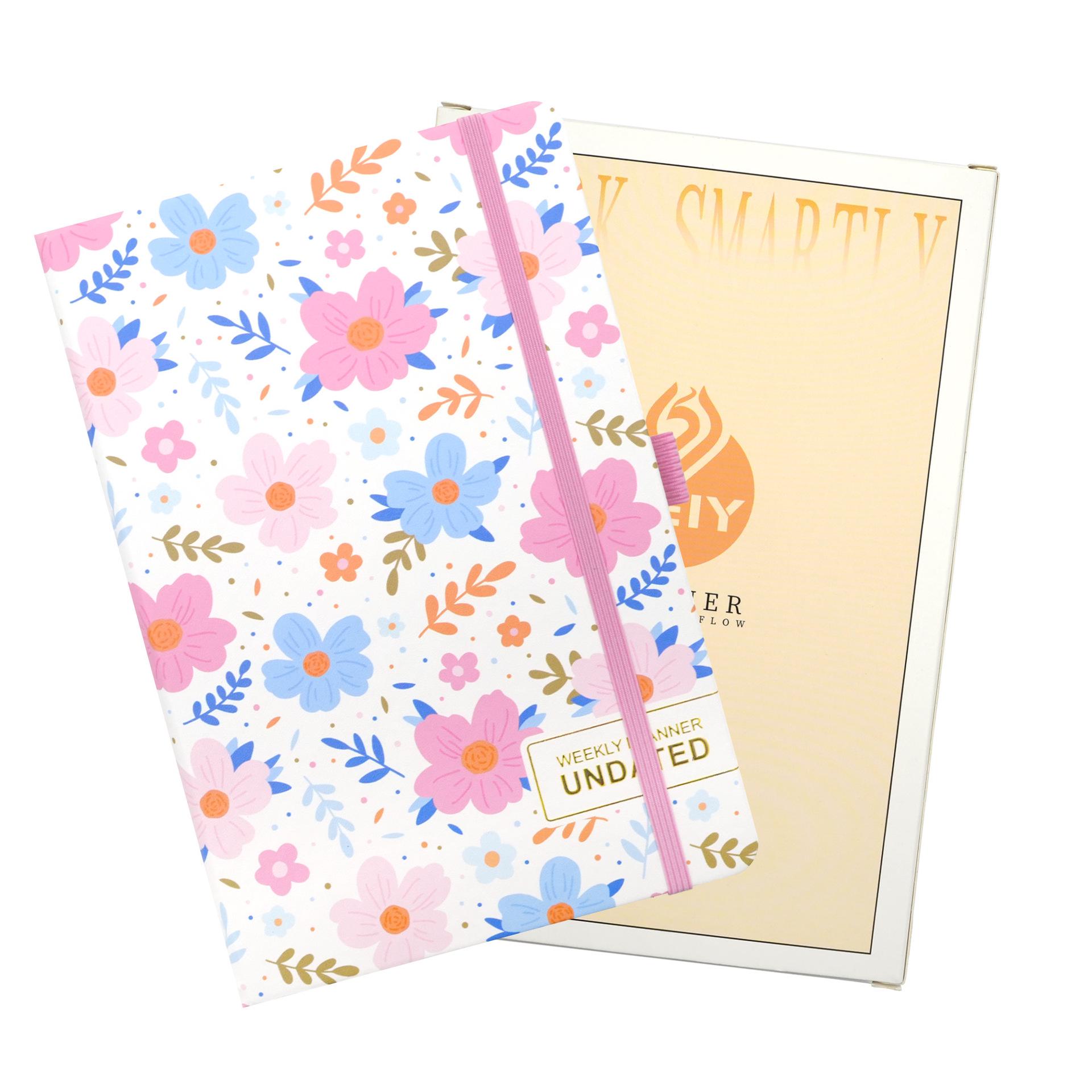 A5 Butterfly Floral Undated Planner Notebook in Card Box A5
