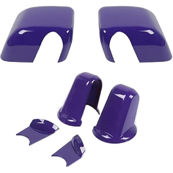 ABS Car Rear Rearview Mirror Shell Base Decoration Cover Compatible For Jeep Wrangler JK 2007-2017 Exterior Accessories(Carbon Fiber Grain)