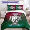 Set Biancheria da Letto Stampata Calcio Portogallo 3 Pezzi Set Copriletto Traspirante Accogliente come Regalo per la Casa Nuova o per le Feste