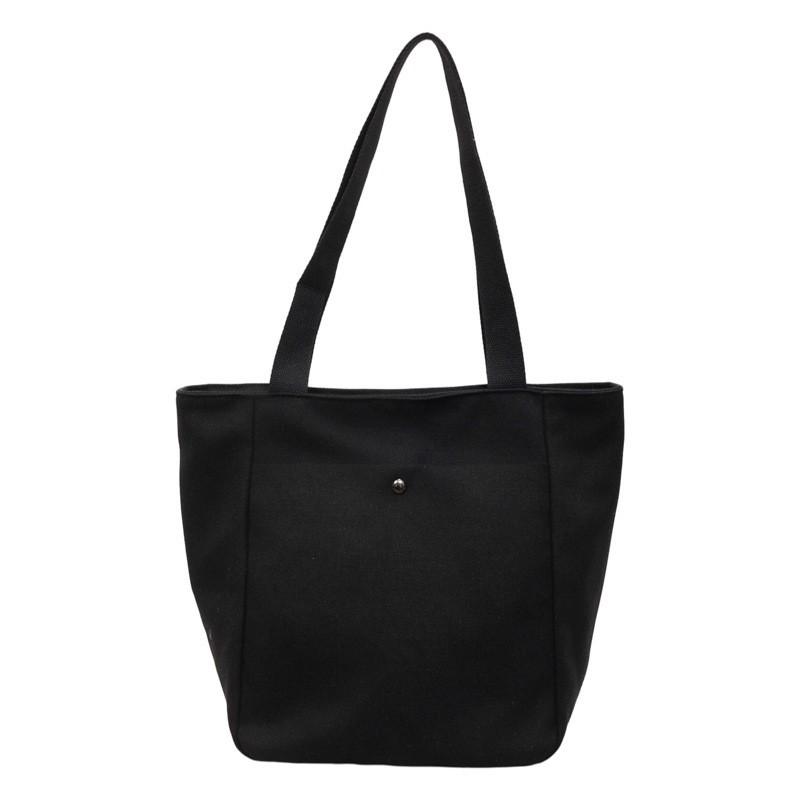 

Simple Large-capacity Women s Tote Bag 2026 New Casual Fashionable Handbag All-matching Commuting Canvas Shoulder чорний
