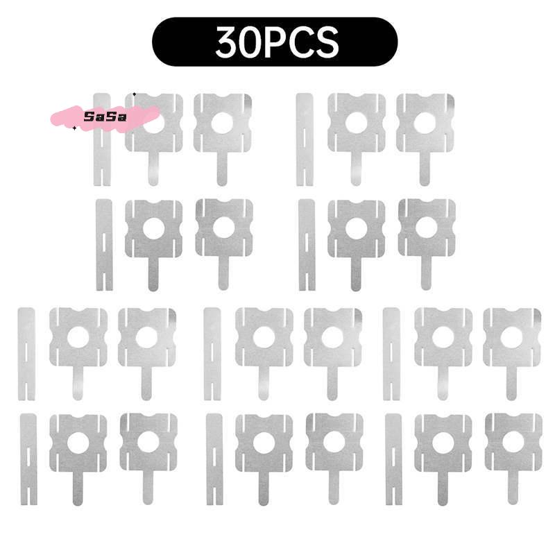30Pcs 18650 Lithium Battery Nickel Sheets for Spot Welding Machine Polygonal Connection Sheets for Battery Pack