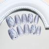 30 Pcs 3D Butterfly Stick On Nail Glossy Full Cover False Nail Reusable Press On Nail Cats Eye Artificial Nail
